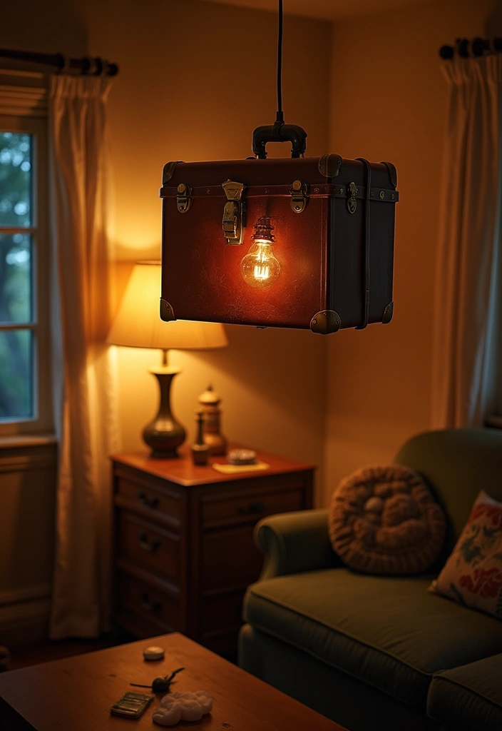 29 Handmade Vintage Suitcase Decor Ideas For Nostalgic Homes 73 29 Handmade Vintage Suitcase Decor Ideas For Nostalgic Homes - 25. Suitcase Light Fixture