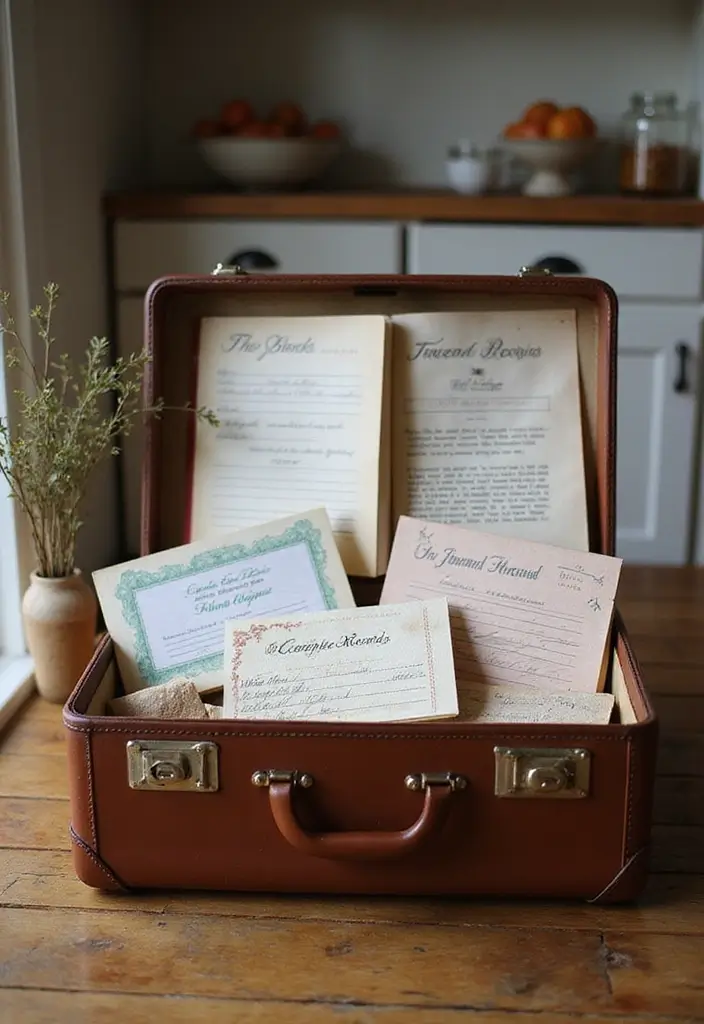 29 Handmade Vintage Suitcase Decor Ideas For Nostalgic Homes 75 29 Handmade Vintage Suitcase Decor Ideas For Nostalgic Homes - 27. Suitcase Recipe Box