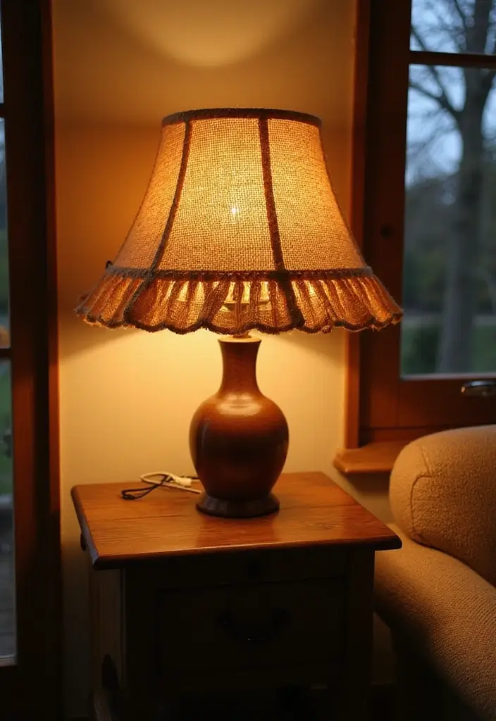 30+ Handmade Burlap Bag Decor Ideas For Rustic Homes 23 30+ Handmade Burlap Bag Decor Ideas For Rustic Homes - 11. Burlap Bag Lampshades