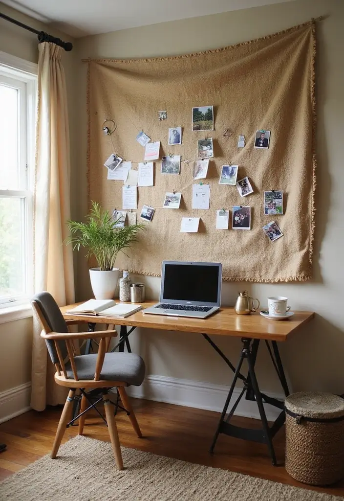 30+ Handmade Burlap Bag Decor Ideas For Rustic Homes 24 30+ Handmade Burlap Bag Decor Ideas For Rustic Homes - 12. Burlap Bag Bulletin Board