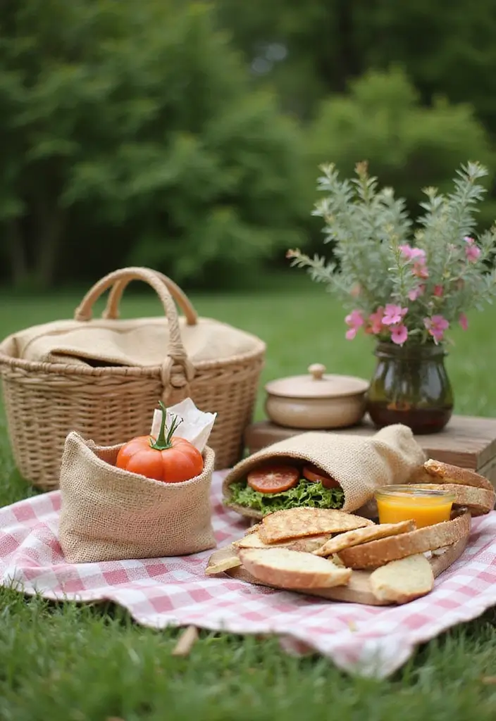 30+ Handmade Burlap Bag Decor Ideas For Rustic Homes 61 30+ Handmade Burlap Bag Decor Ideas For Rustic Homes - 27. Burlap Bag Lunch Bags