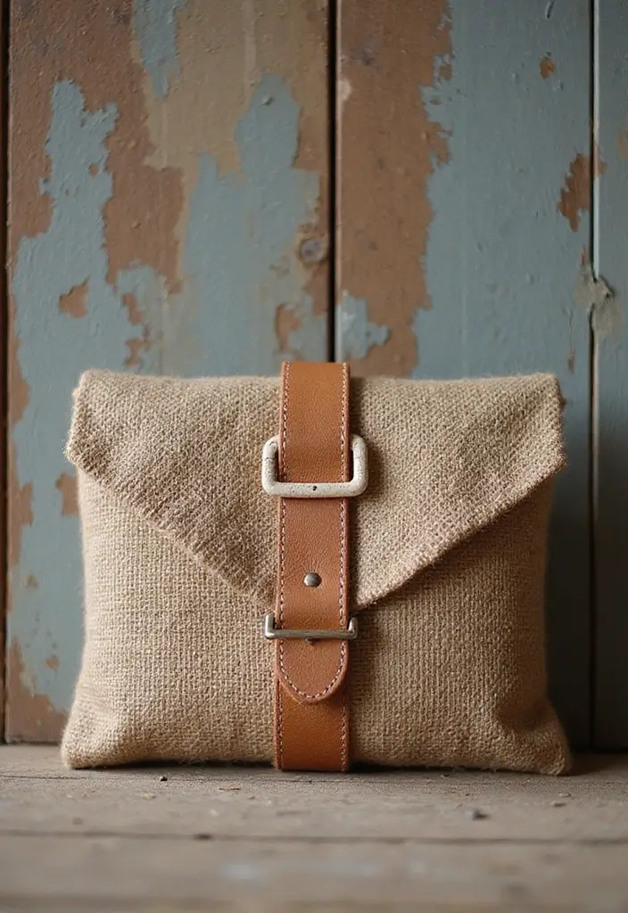 30+ Handmade Burlap Bag Decor Ideas For Rustic Homes 63 30+ Handmade Burlap Bag Decor Ideas For Rustic Homes - 29. Burlap Bag Clutches