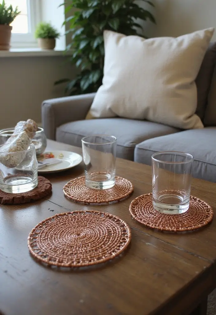 30+ Handmade Copper Wire Decor Ideas With Industrial Charm 29 30+ Handmade Copper Wire Decor Ideas With Industrial Charm - 13. Copper Wire Coasters