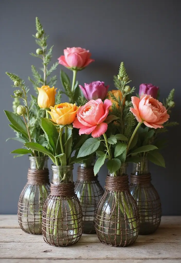 30+ Handmade Copper Wire Decor Ideas With Industrial Charm 10 30+ Handmade Copper Wire Decor Ideas With Industrial Charm - 4. Wire Wrapped Vases