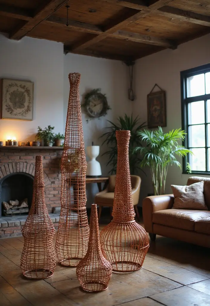 30+ Handmade Copper Wire Decor Ideas With Industrial Charm 17 30+ Handmade Copper Wire Decor Ideas With Industrial Charm - 7. Copper Wire Sculptures