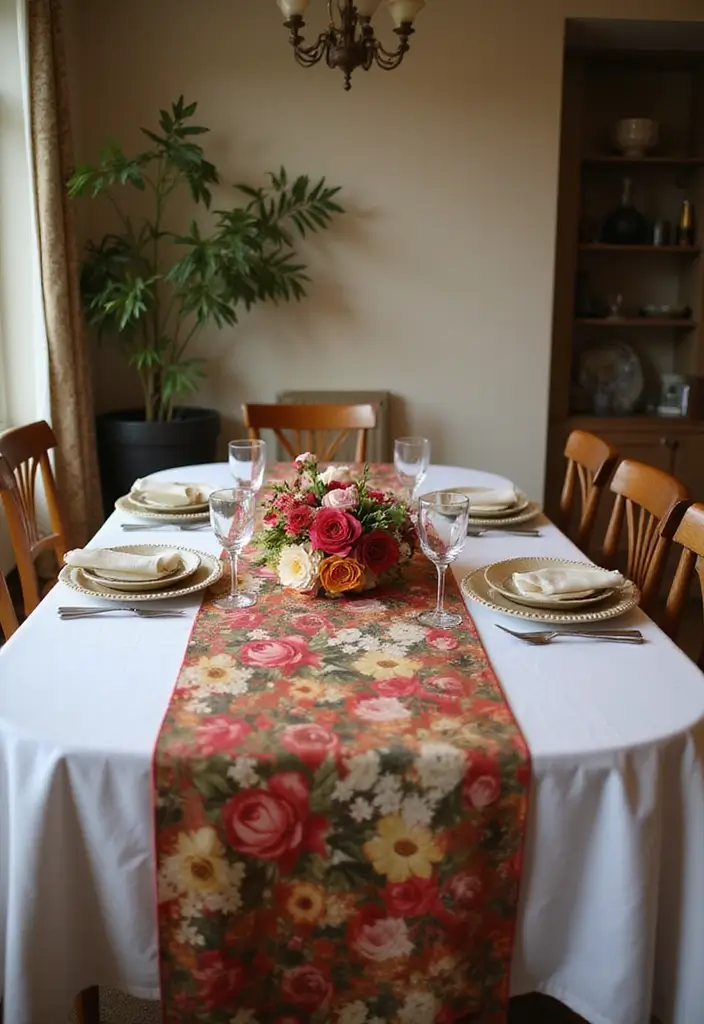 30+ Handmade Floral Decor Ideas For Romantic Homes 11 30+ Handmade Floral Decor Ideas For Romantic Homes - 5. Floral Table Runners