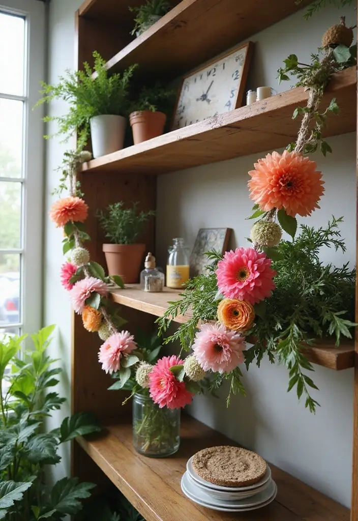 30+ Handmade Floral Decor Ideas For Romantic Homes 20 30+ Handmade Floral Decor Ideas For Romantic Homes - 8. Handmade Floral Garlands