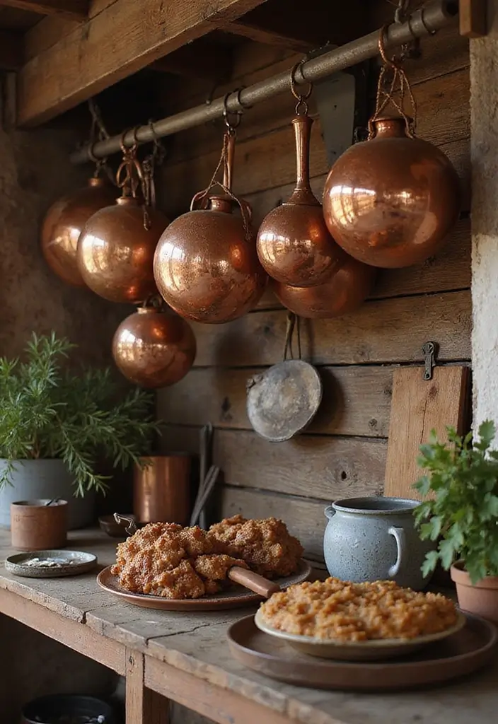 30+ Handmade Kitchen Decor Ideas With Rustic Appeal 32 30+ Handmade Kitchen Decor Ideas With Rustic Appeal - 14. Copper Accents