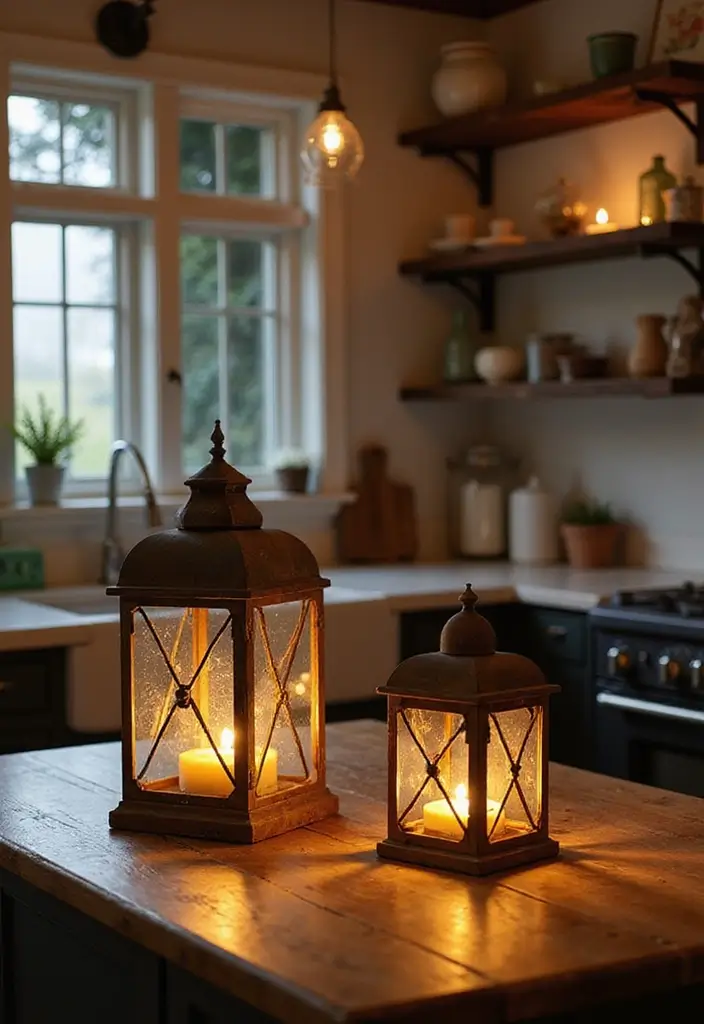 30+ Handmade Kitchen Decor Ideas With Rustic Appeal 42 30+ Handmade Kitchen Decor Ideas With Rustic Appeal - 18. Rustic Lanterns