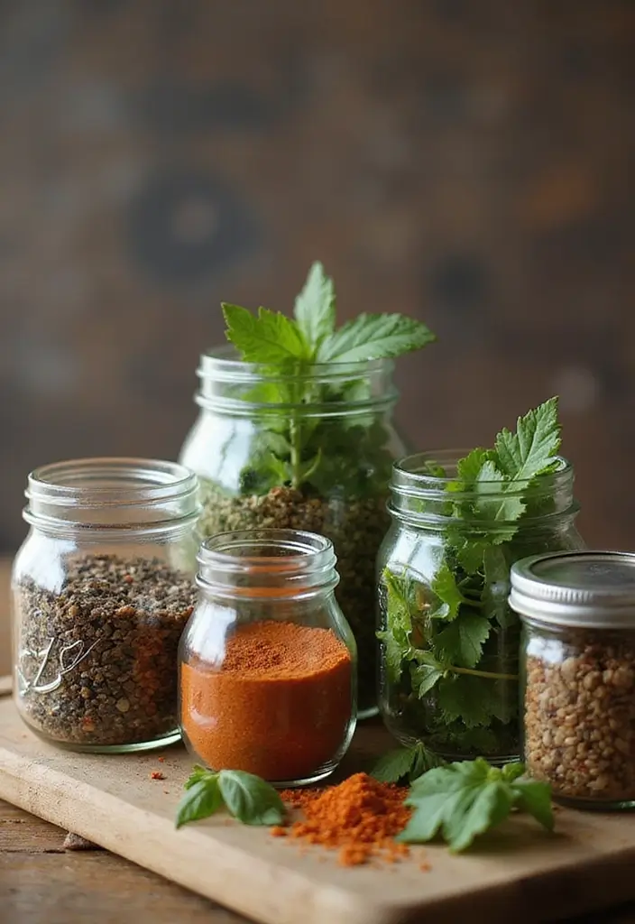 30+ Handmade Kitchen Decor Ideas With Rustic Appeal 2 30+ Handmade Kitchen Decor Ideas With Rustic Appeal - 2. Mason Jar Storage
