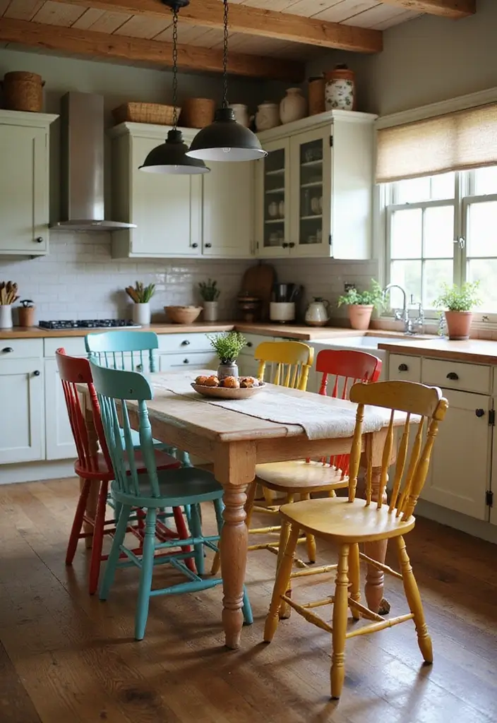 30+ Handmade Kitchen Decor Ideas With Rustic Appeal 16 30+ Handmade Kitchen Decor Ideas With Rustic Appeal - 8. Painted Furniture