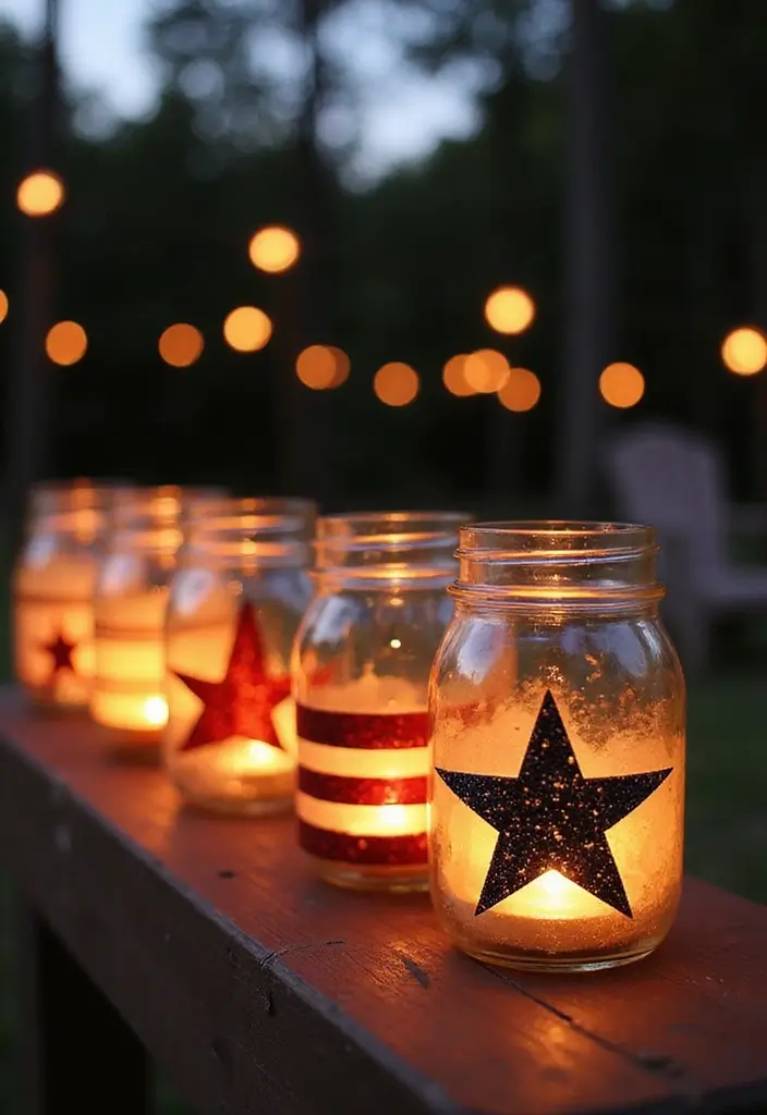 30+ Handmade Patriotic Home Decor Ideas For Festive Seasons 30 30+ Handmade Patriotic Home Decor Ideas For Festive Seasons - 10. Star and Stripes Candle Holders
