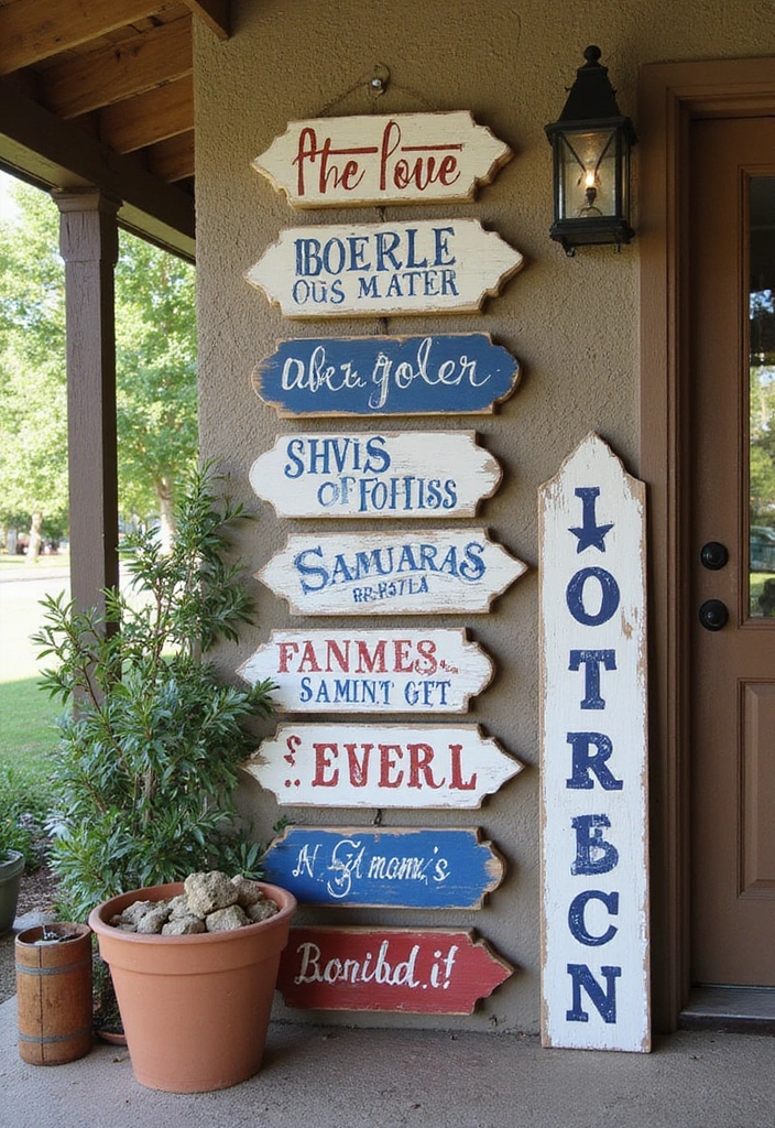 30+ Handmade Patriotic Home Decor Ideas For Festive Seasons 34 30+ Handmade Patriotic Home Decor Ideas For Festive Seasons - 12. Painted Wooden Signs
