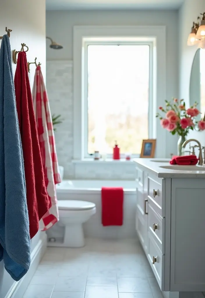 30+ Handmade Patriotic Home Decor Ideas For Festive Seasons 41 30+ Handmade Patriotic Home Decor Ideas For Festive Seasons - 19. Red, White, and Blue Bath Towels