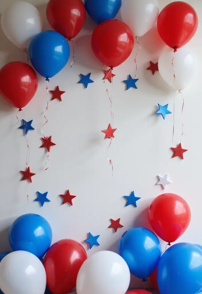 30+ Handmade Patriotic Home Decor Ideas For Festive Seasons 43 30+ Handmade Patriotic Home Decor Ideas For Festive Seasons - 21. DIY Star-Filled Balloon Garland