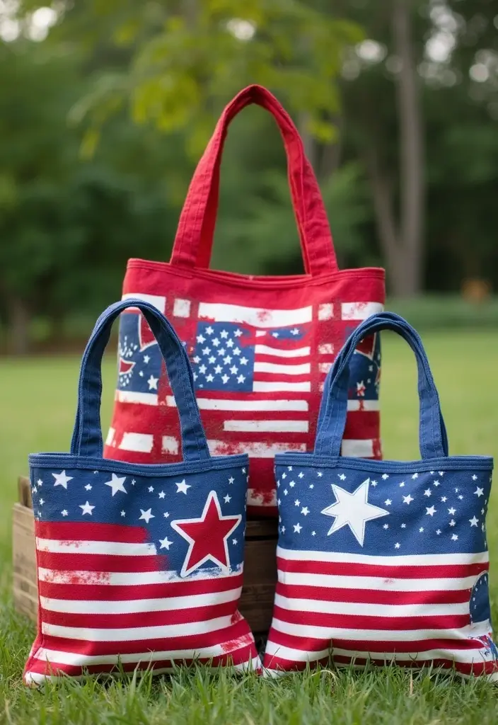30+ Handmade Patriotic Home Decor Ideas For Festive Seasons 56 30+ Handmade Patriotic Home Decor Ideas For Festive Seasons - 24. DIY Patriotic Tote Bags