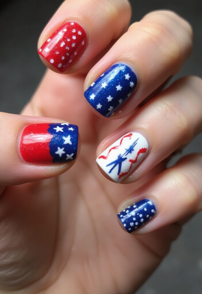 30+ Handmade Patriotic Home Decor Ideas For Festive Seasons 64 30+ Handmade Patriotic Home Decor Ideas For Festive Seasons - 26. Red, White, and Blue Nail Art