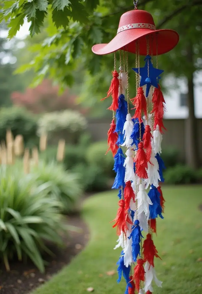 30+ Handmade Patriotic Home Decor Ideas For Festive Seasons 65 30+ Handmade Patriotic Home Decor Ideas For Festive Seasons - 27. DIY Patriotic Wind Chimes