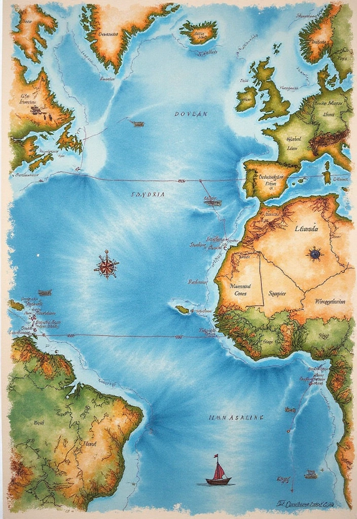 30+ Handmade Pirate Decor Ideas for Themed Events 1 30+ Handmade Pirate Decor Ideas for Themed Events - 1. Nautical Watercolor Maps