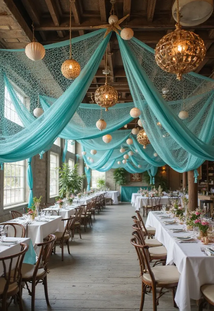 30+ Handmade Pirate Decor Ideas for Themed Events 44 30+ Handmade Pirate Decor Ideas for Themed Events - 18. Fish Net Decorations