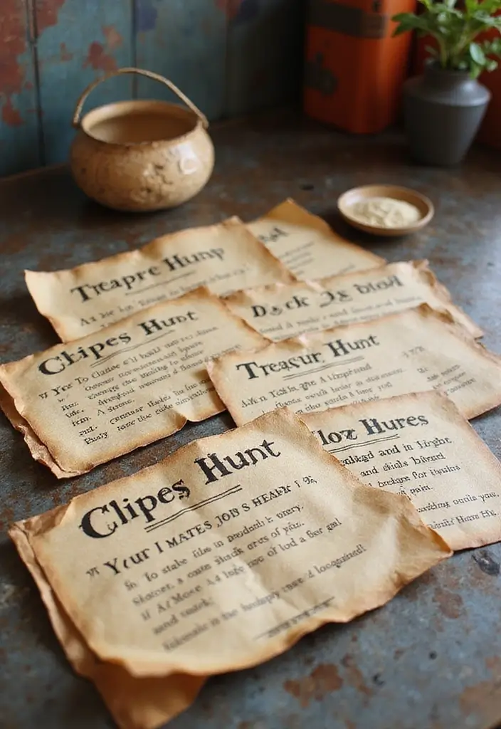 30+ Handmade Pirate Decor Ideas for Themed Events 45 30+ Handmade Pirate Decor Ideas for Themed Events - 19. Treasure Hunt Clue Cards