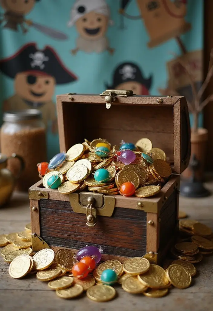 30+ Handmade Pirate Decor Ideas for Themed Events 2 30+ Handmade Pirate Decor Ideas for Themed Events - 2. Treasure Chest Centerpieces