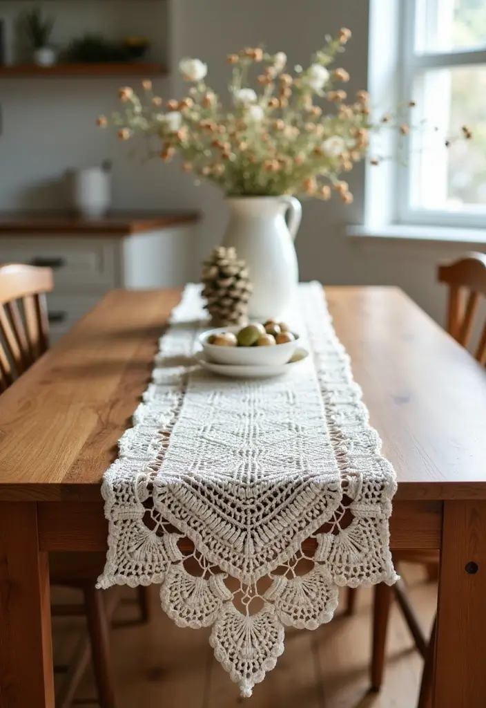 30+ Handmade Room Decor Ideas To Personalize Your Space 51 30+ Handmade Room Decor Ideas To Personalize Your Space - 17. Hand-Crocheted Table Runners