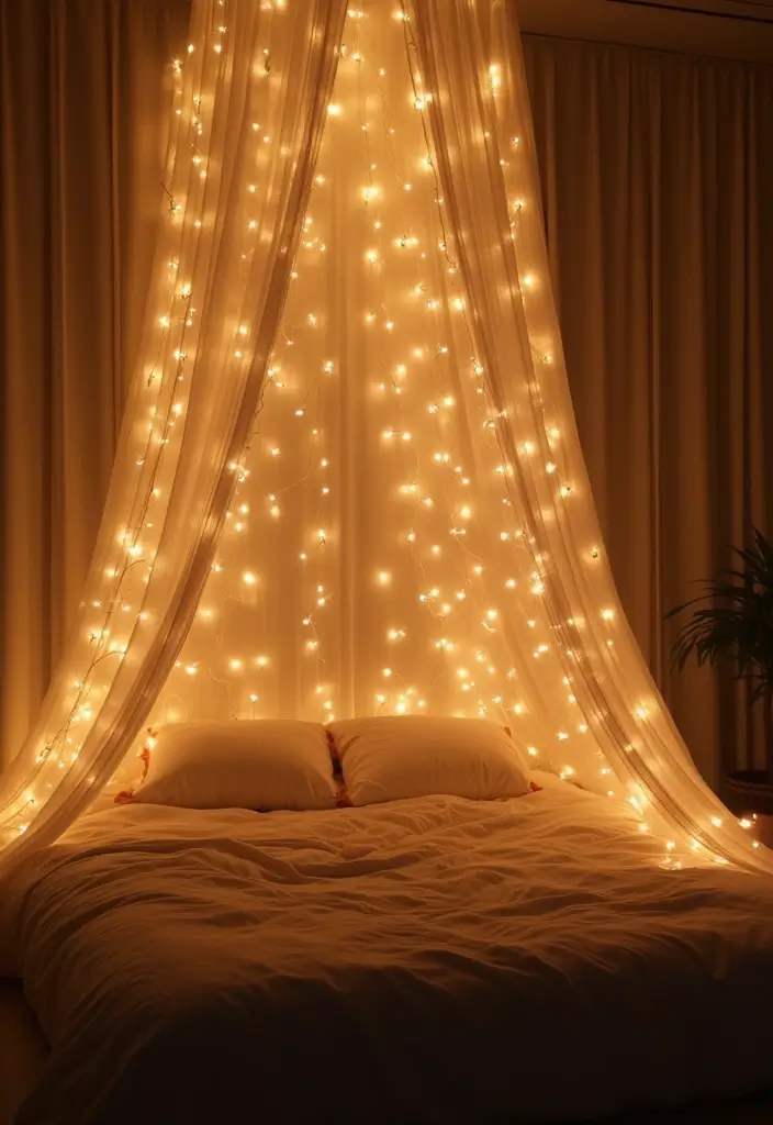 30+ Handmade Room Decor Ideas To Personalize Your Space 58 30+ Handmade Room Decor Ideas To Personalize Your Space - 20. Dreamy Fairy Light Canopies