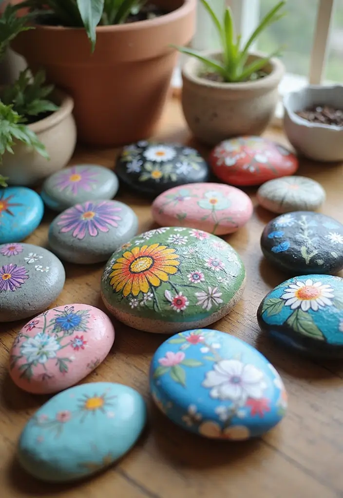 30+ Handmade Room Decor Ideas To Personalize Your Space 70 30+ Handmade Room Decor Ideas To Personalize Your Space - 24. Decorative Stone Art