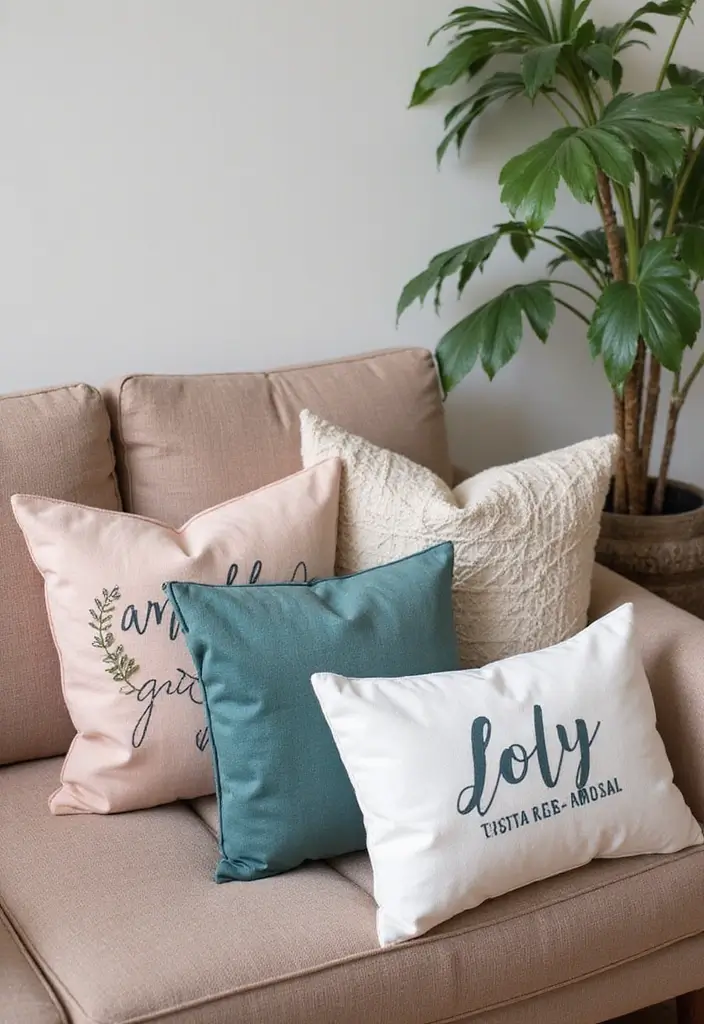 30+ Handmade Room Decor Ideas To Personalize Your Space 21 30+ Handmade Room Decor Ideas To Personalize Your Space - 5. Personalised Decorative Pillows