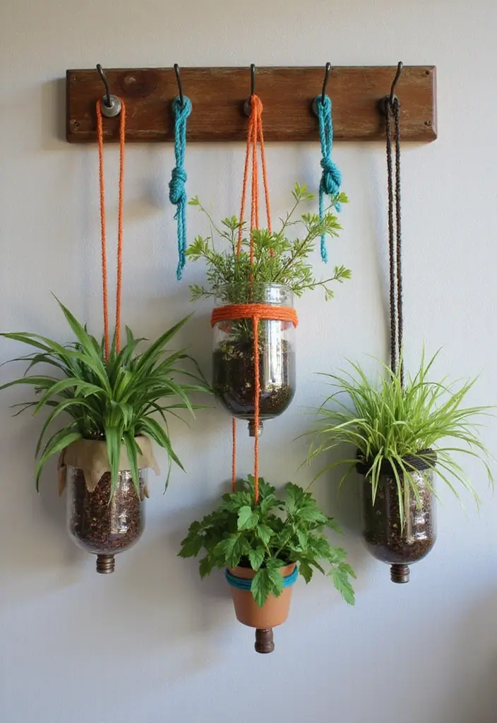 30+ Handmade Water Bottle Decor Ideas To Recycle Creatively 1 30+ Handmade Water Bottle Decor Ideas To Recycle Creatively - 1. Boho-Chic Hanging Planters