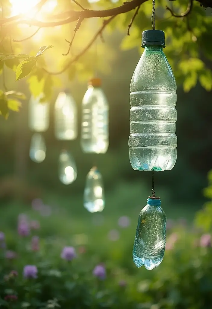 30+ Handmade Water Bottle Decor Ideas To Recycle Creatively 31 30+ Handmade Water Bottle Decor Ideas To Recycle Creatively - 21. Water Bottle Wind Chimes