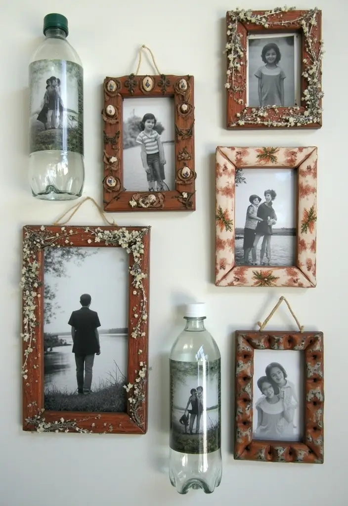 30+ Handmade Water Bottle Decor Ideas To Recycle Creatively 7 30+ Handmade Water Bottle Decor Ideas To Recycle Creatively - 7. Upcycled Picture Frames